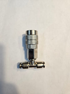 UPGRADED! All metal truck seat air line Tee with BONUS straight line repair push connect fitting!